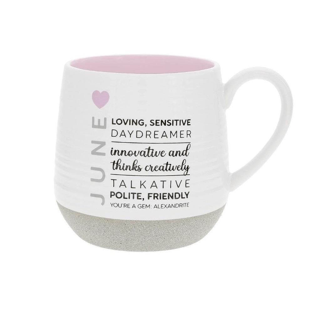 Pavilion June Stoneware Coffee Mug, Astrology Gift, Purple